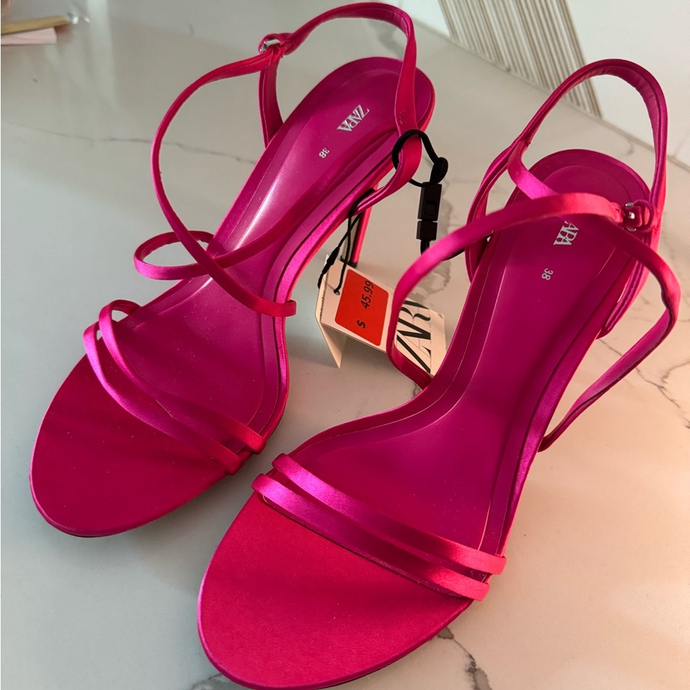 Zara pink heel sandals